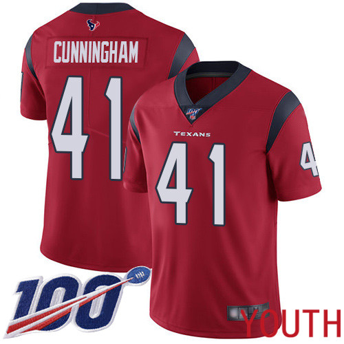Houston Texans Limited Red Youth Zach Cunningham Alternate Jersey NFL Football 41 100th Season Vapor Untouchable